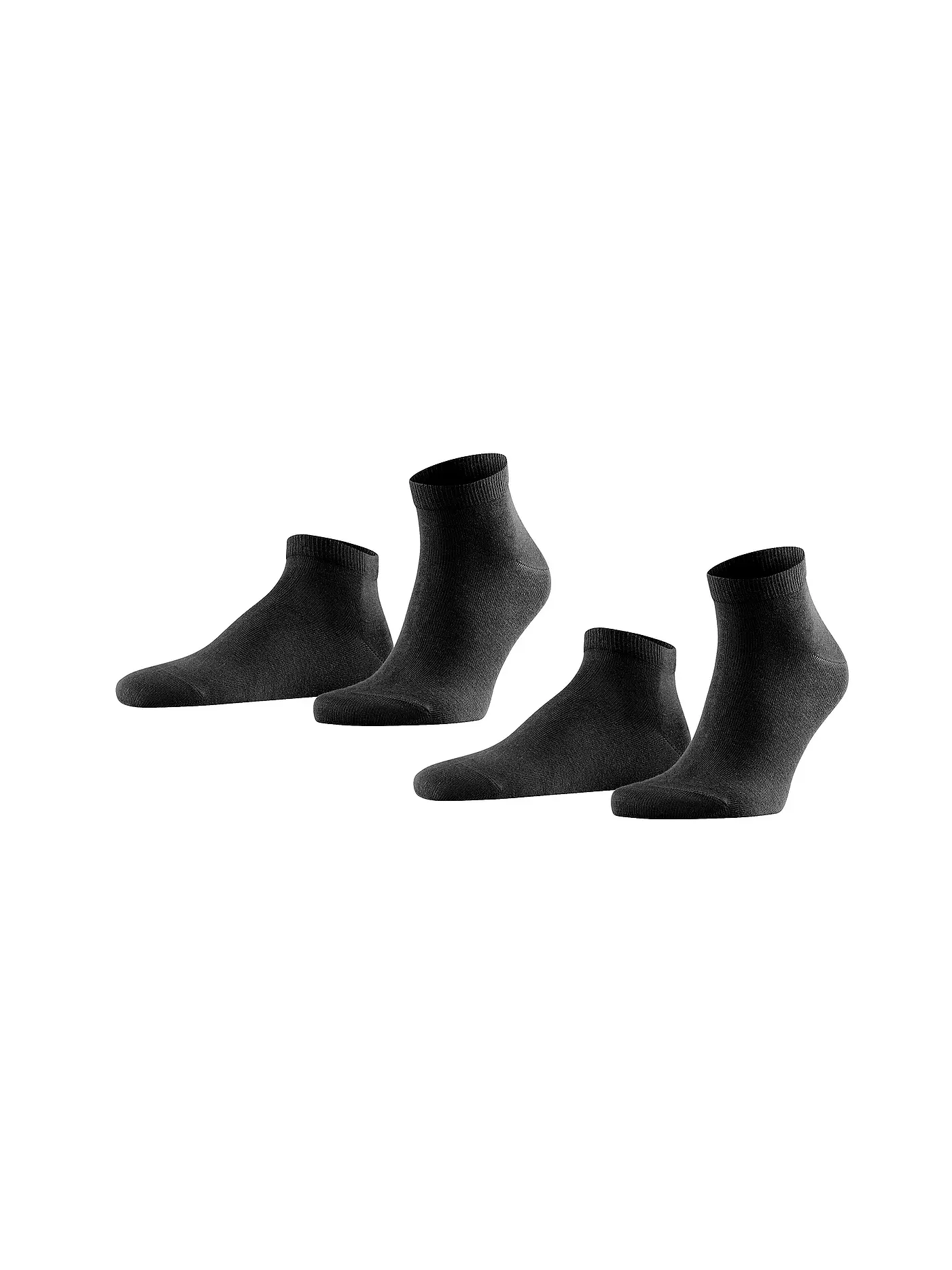 FALKE | Sneakersocken 2-er Pkg "Happy" (black) | 